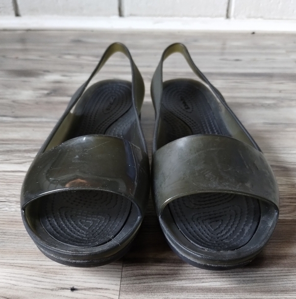 Crocs Colorblock Slingback Sandal Smokey Green Women's Size 8 - Picture 2 of 5